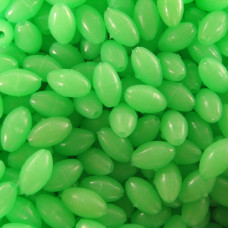 Oval Lumi Beads 5mm x 8mm Green Qty 100 per pack Oval Lumi Beads 5mm x 8mm Green Qty 100 per pack